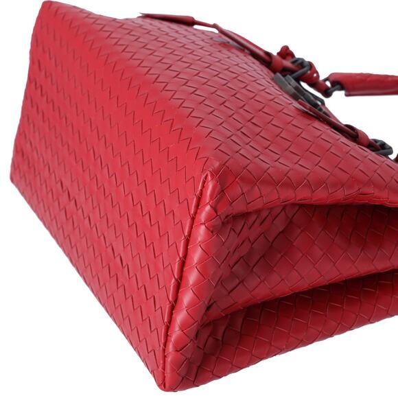 BOTTEGA VENETA Small Rome Bag Handbag Red Leather - Picture 7 of 9